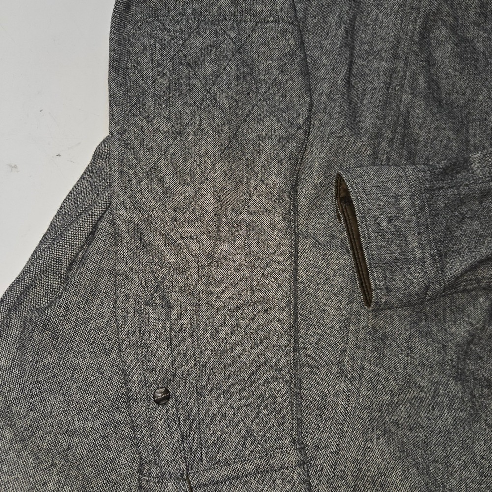 Jeremiah Mens Grey Herringbone Wool Blend Shirt Jacket Shacket Size M - Picture 9 of 11